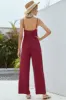V-Neck Spaghetti Strap Wide Leg Jumpsuit sold by Charming Charlie