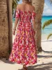 Slit Floral Off-Shoulder Short Sleeve Dress sold by Charming Charlie