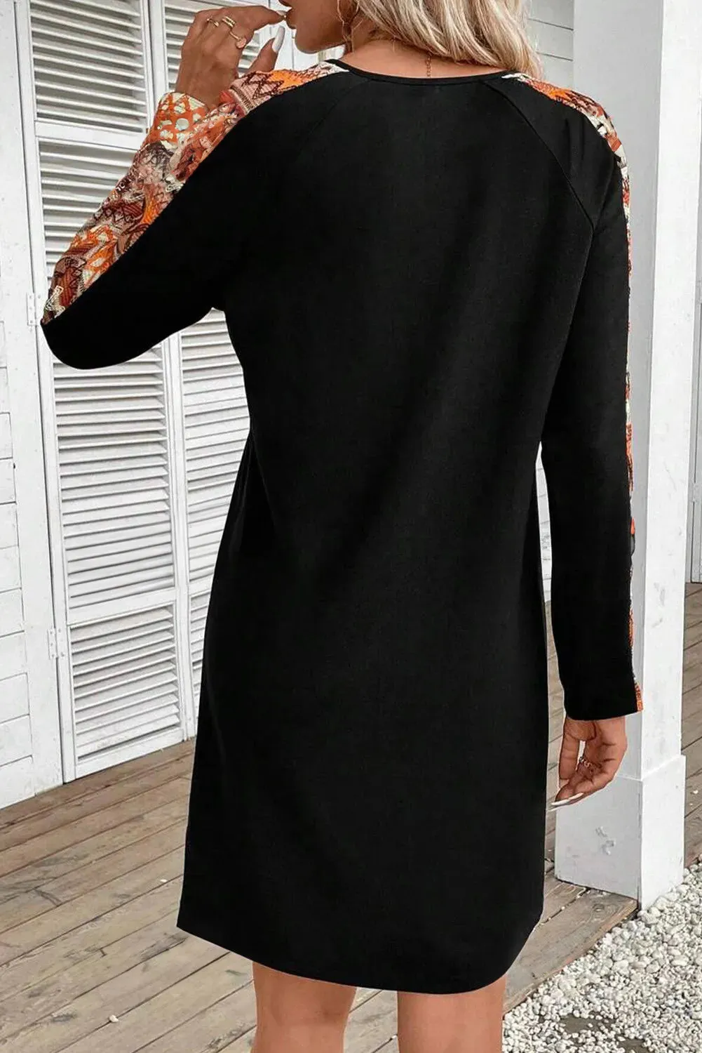 Round Neck Long Sleeve Mini Dress sold by Charming Charlie product image thumbnail 4