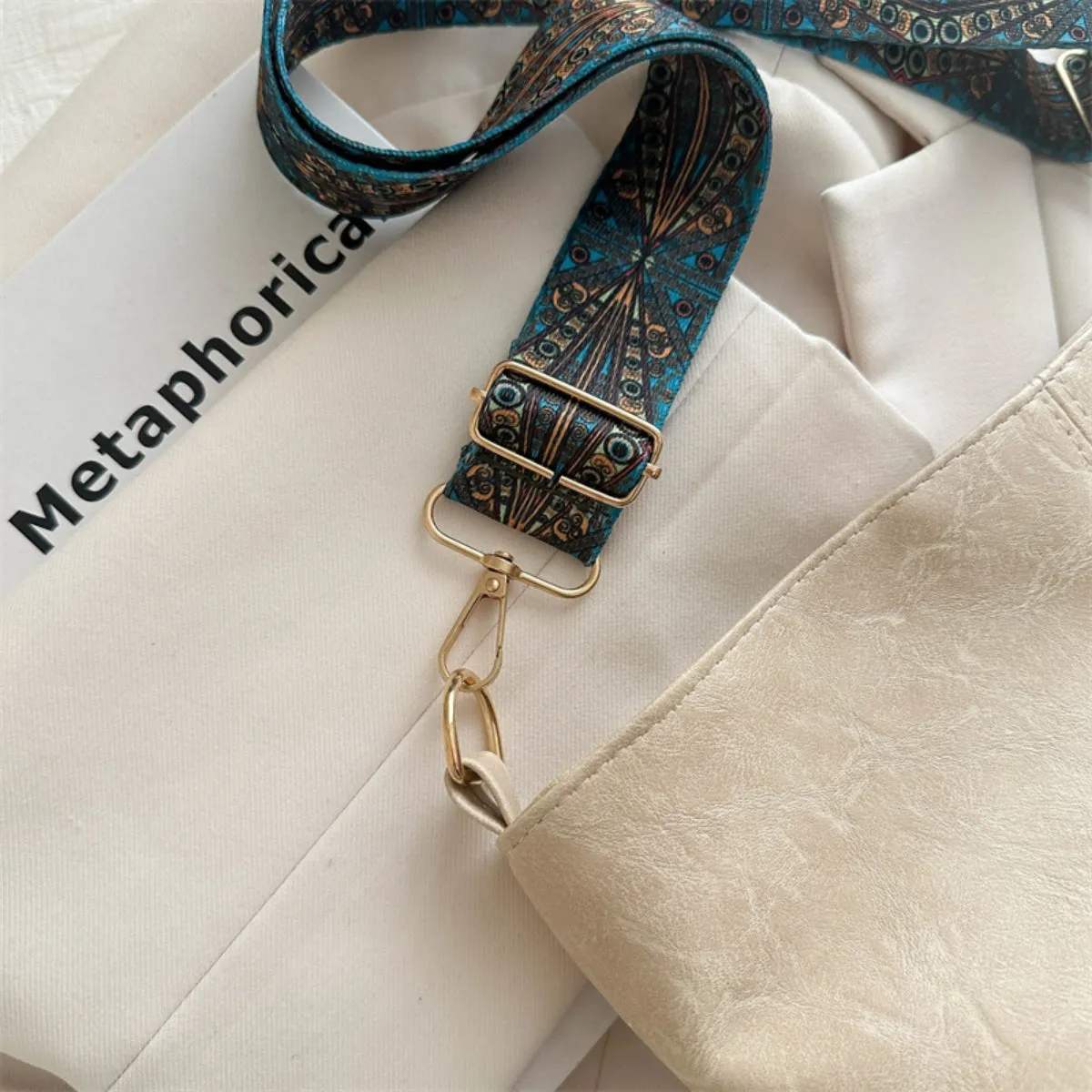 PU Leather Adjustable Strap Shoulder Bag sold by Charming Charlie product image thumbnail 5