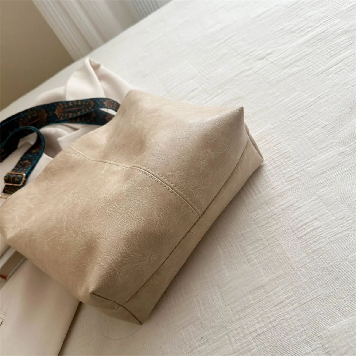 PU Leather Adjustable Strap Shoulder Bag sold by Charming Charlie product image thumbnail 3