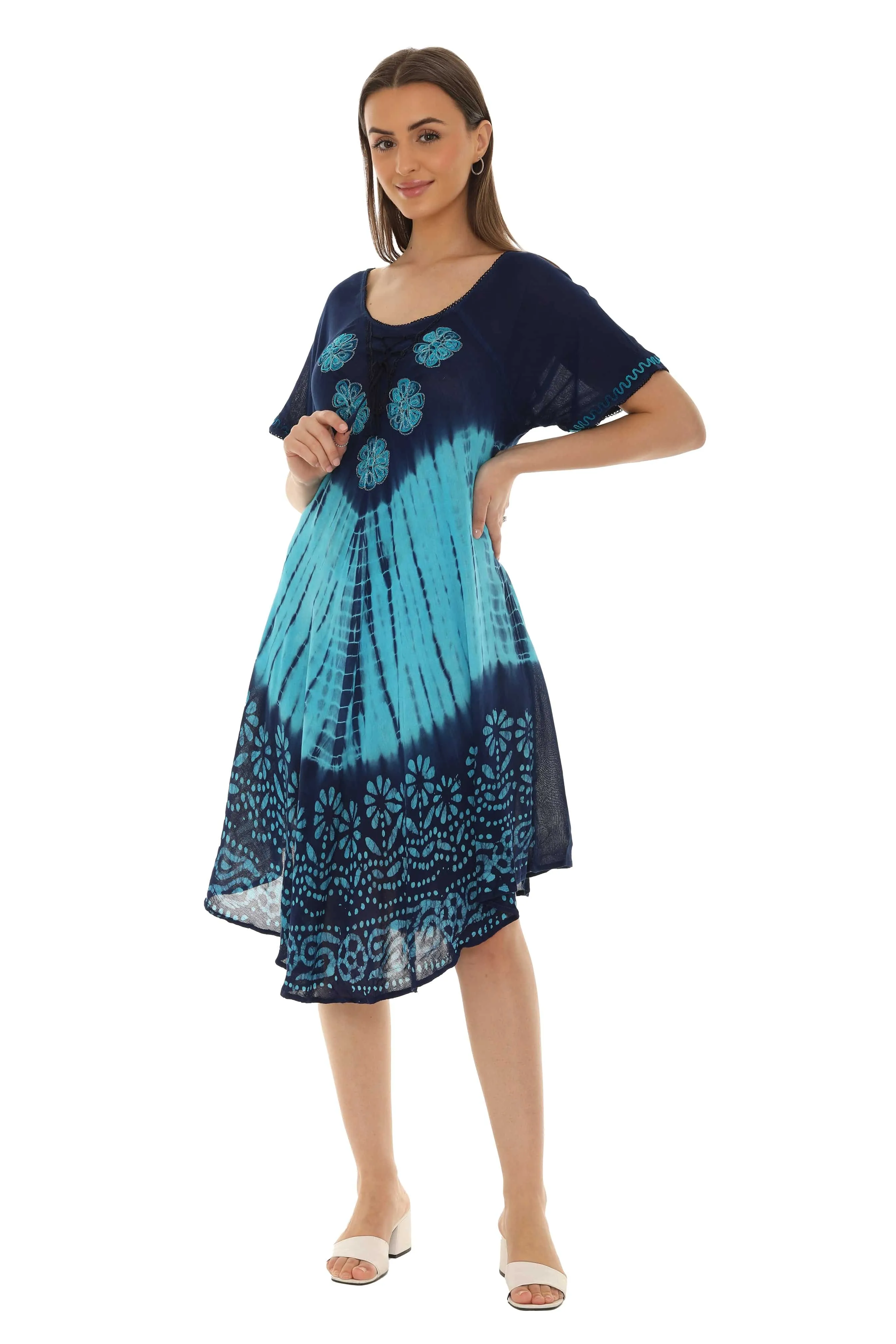 Tie Dye Floral Rayon Dress sold by Charming Charlie product image thumbnail 3