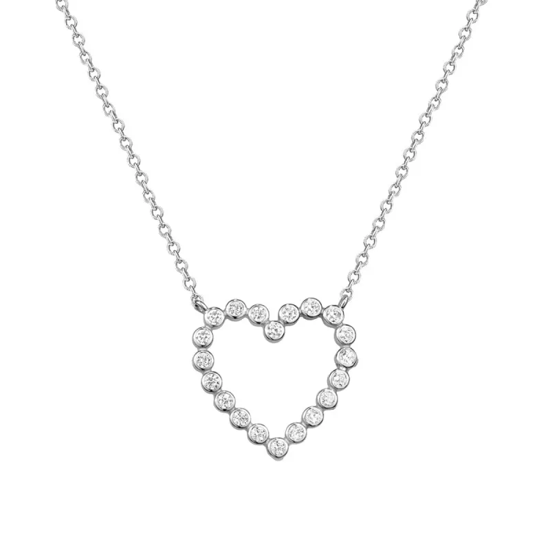 GL Creations- Sterling Silver 11mm Heart 18" Necklace sold by Charming Charlie