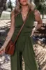 V-Neck Sleeveless Wide Leg Jumpsuit sold by Charming Charlie
