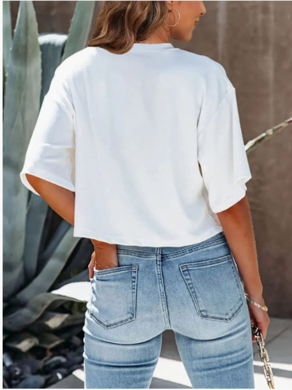 Round Neck Half Sleeve T-Shirt sold by Charming Charlie product image thumbnail 2