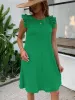 Ruffled Round Neck Sleeveless Dress sold by Charming Charlie