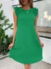 Ruffled Round Neck Sleeveless Dress sold by Charming Charlie