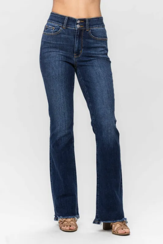 Judy Blue Full Size Frayed Hem Bootcut Jeans sold by Charming Charlie