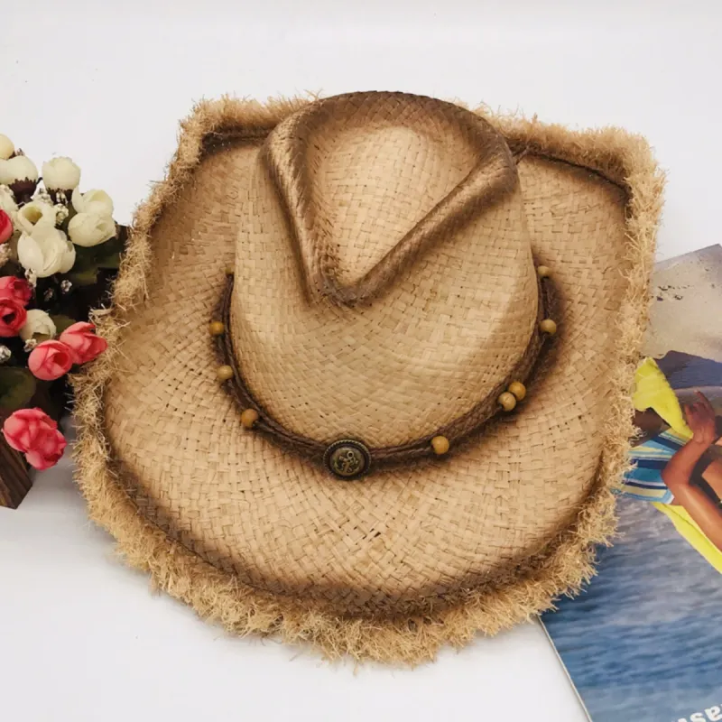 Raw Hem Wide Brim Straw Woven Hat sold by Charming Charlie