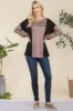 Celeste Full Size Leopard Color Block Exposed Seam T-Shirt sold by Charming Charlie