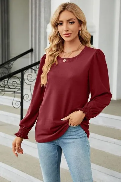 Round Neck Long Sleeve T-Shirt sold by Charming Charlie