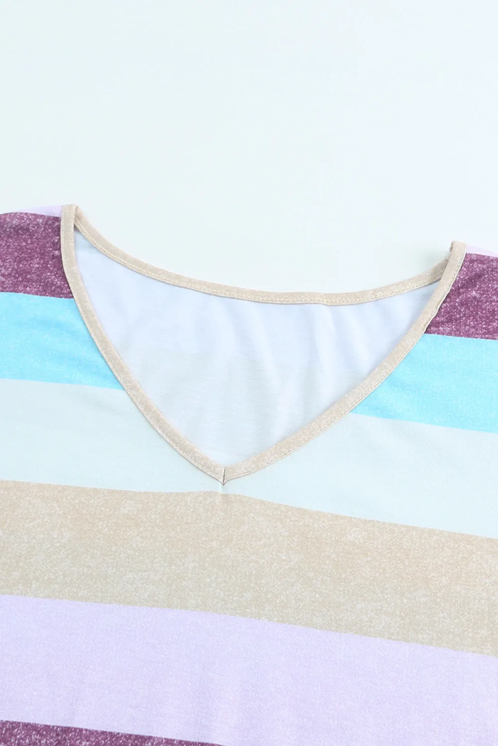 Striped V-Neck Curved Hem Midi Dress sold by Charming Charlie product image thumbnail 4