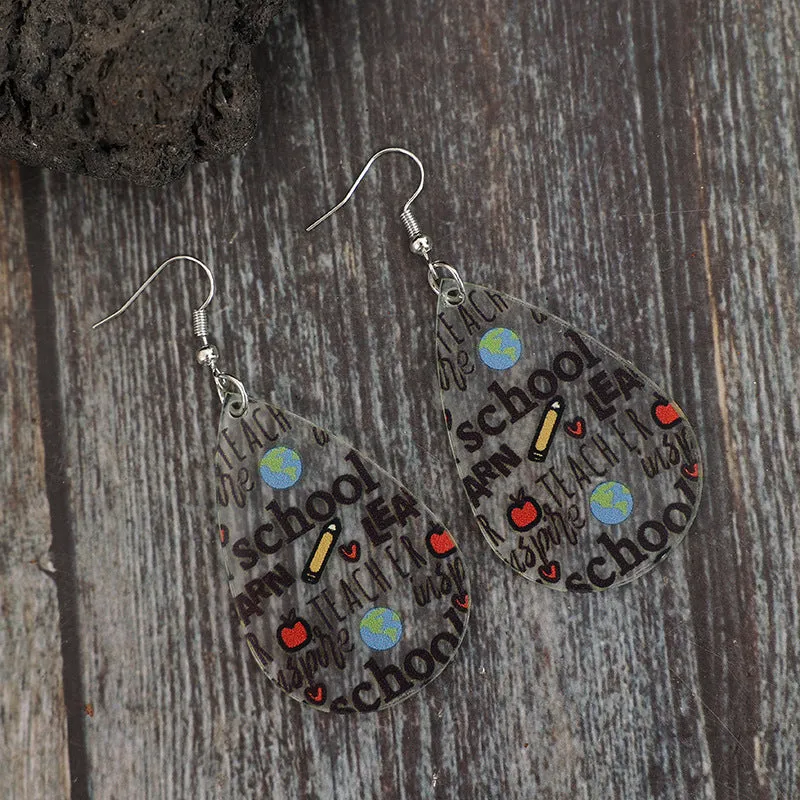 Acrylic Letter Teardrop Shape Earrings sold by Charming Charlie product image thumbnail 3