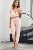 Frill Surplice Cold Shoulder Jumpsuit sold by Charming Charlie