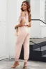 Frill Surplice Cold Shoulder Jumpsuit sold by Charming Charlie