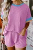 Contrast Trim Round Neck Top and Shorts Set sold by Charming Charlie