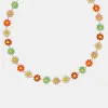 Titanium Steel Oil Drip Flower Necklace sold by Charming Charlie