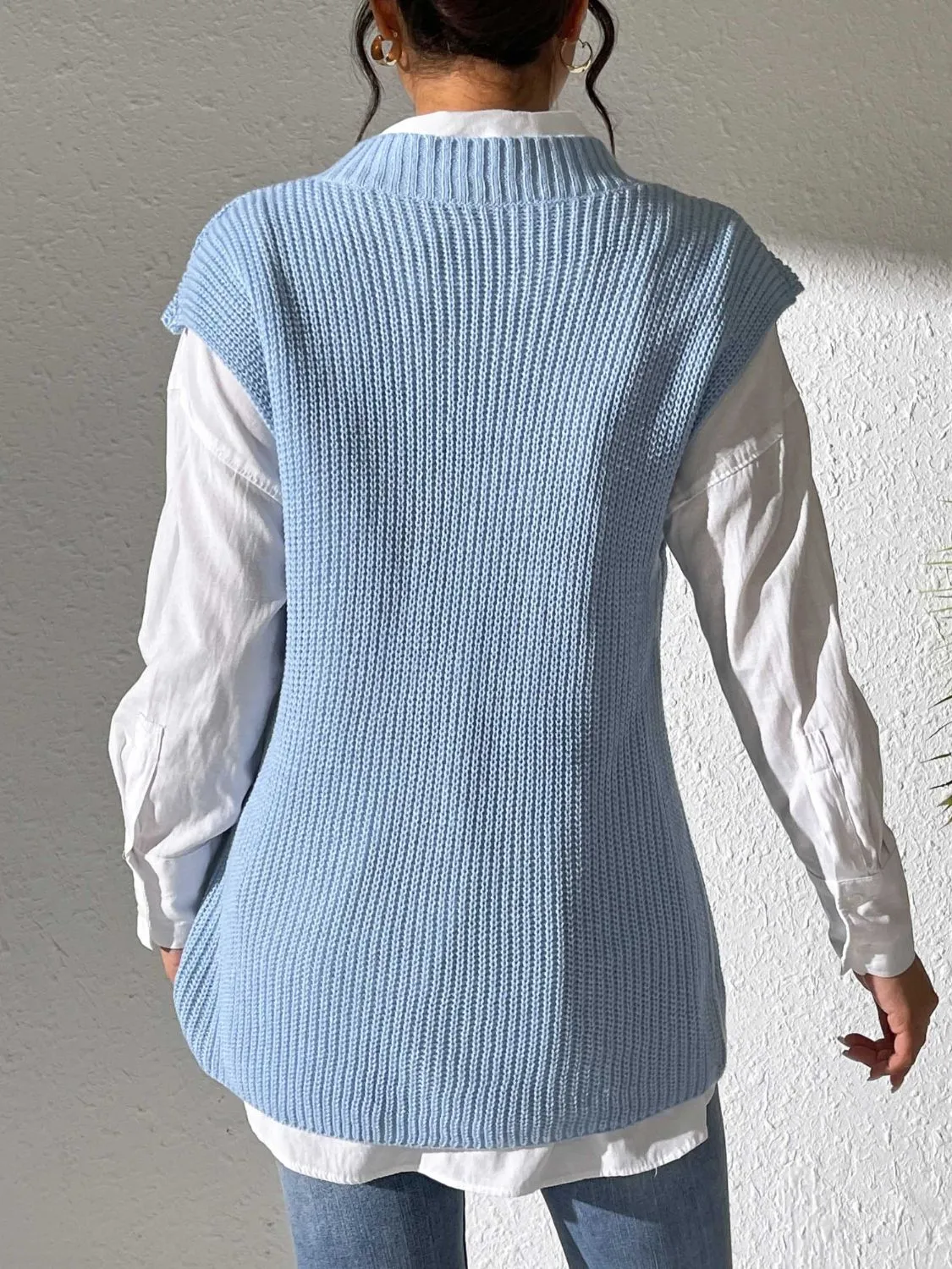Pearl Trim V-Neck Sweater Vest sold by Charming Charlie product image thumbnail 5