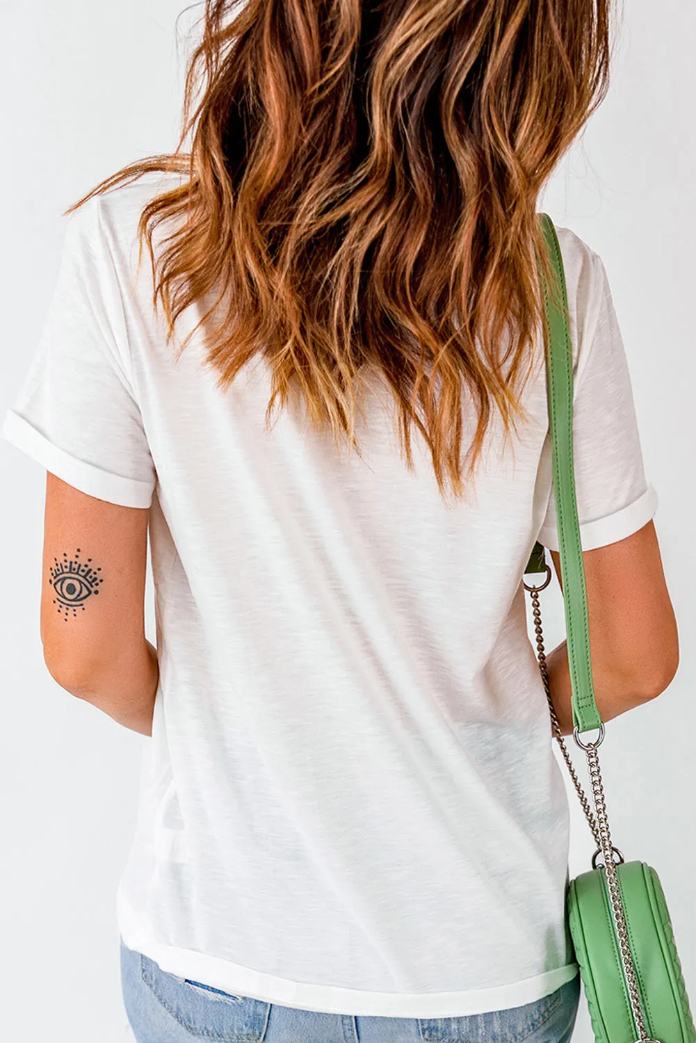 Sequin Flower Round Neck Short Sleeve T-Shirt sold by Charming Charlie product image thumbnail 2