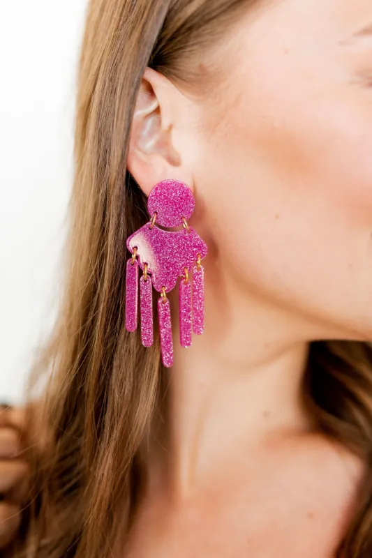 Janelle - Magenta Glitter sold by Charming Charlie