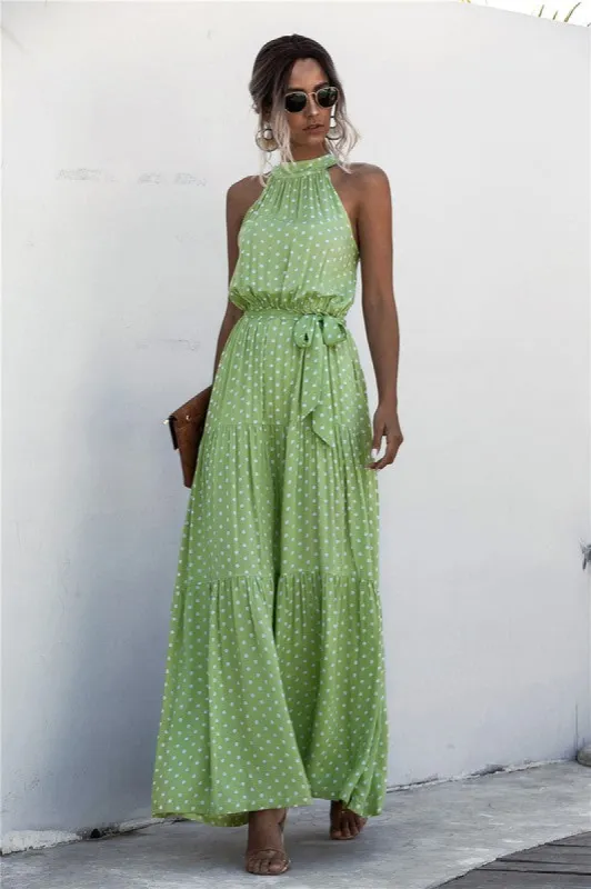 Womens Polka Dot Maxi Dress sold by Charming Charlie