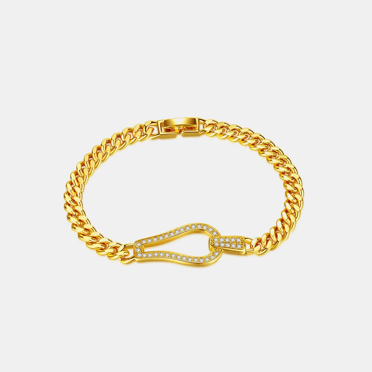 Gold-Plated Inlaid Zircon Bracelet sold by Charming Charlie product image thumbnail 4
