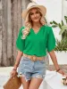 Notched Slit Half Sleeve Blouse sold by Charming Charlie