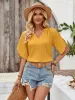 Notched Slit Half Sleeve Blouse sold by Charming Charlie