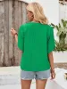 Notched Slit Half Sleeve Blouse sold by Charming Charlie