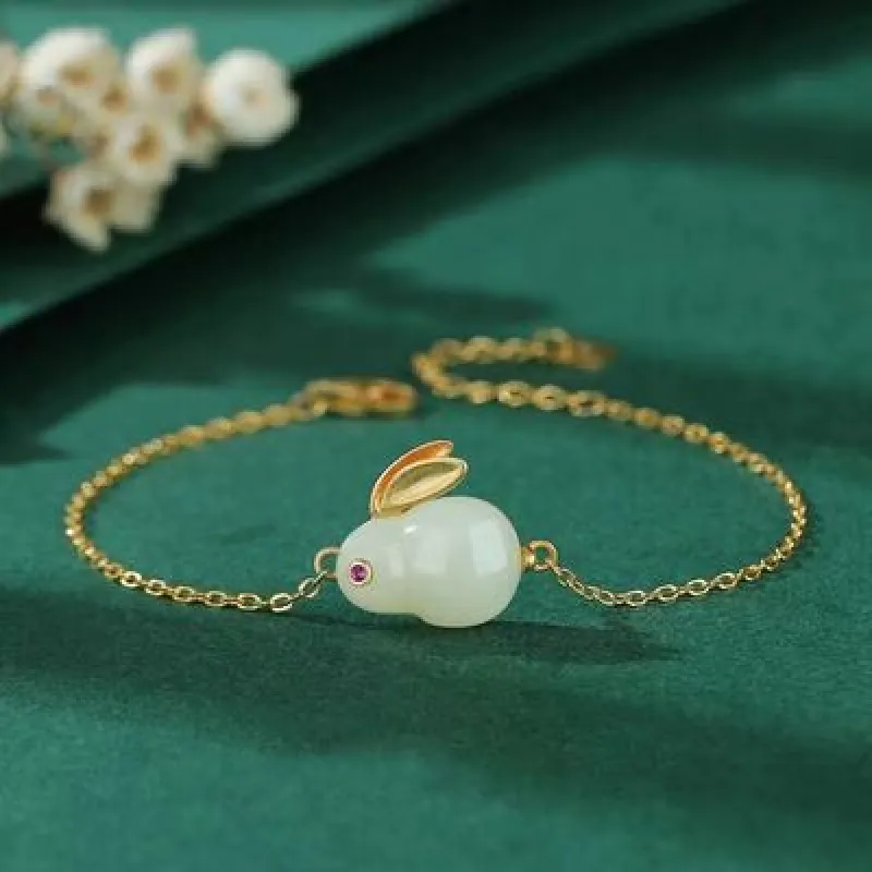 Natural Stone Copper Rabbit Bracelet sold by Charming Charlie