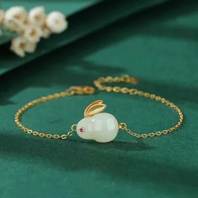 Natural Stone Copper Rabbit Bracelet sold by Charming Charlie