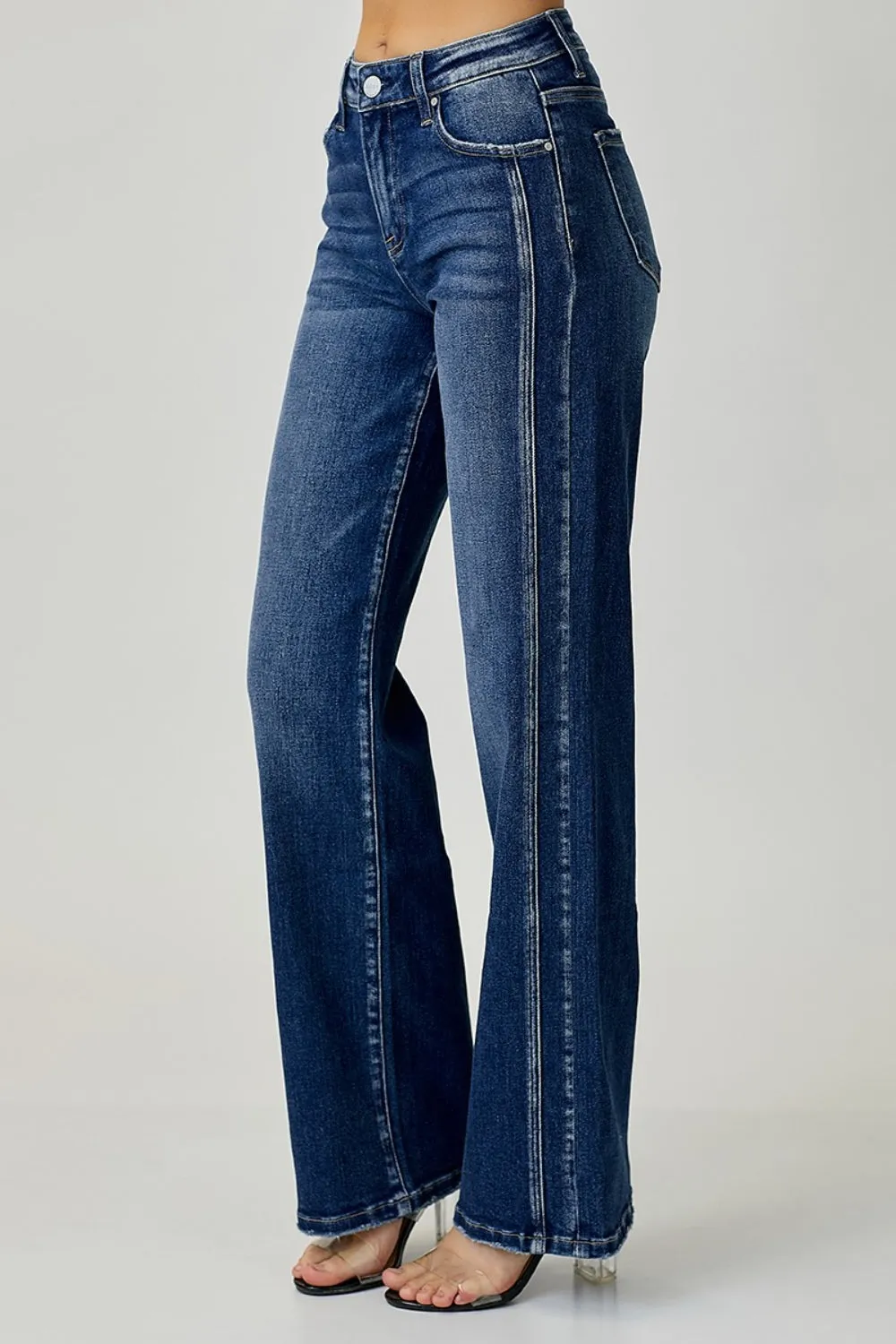 RISEN Mid Rise Straight Jeans sold by Charming Charlie