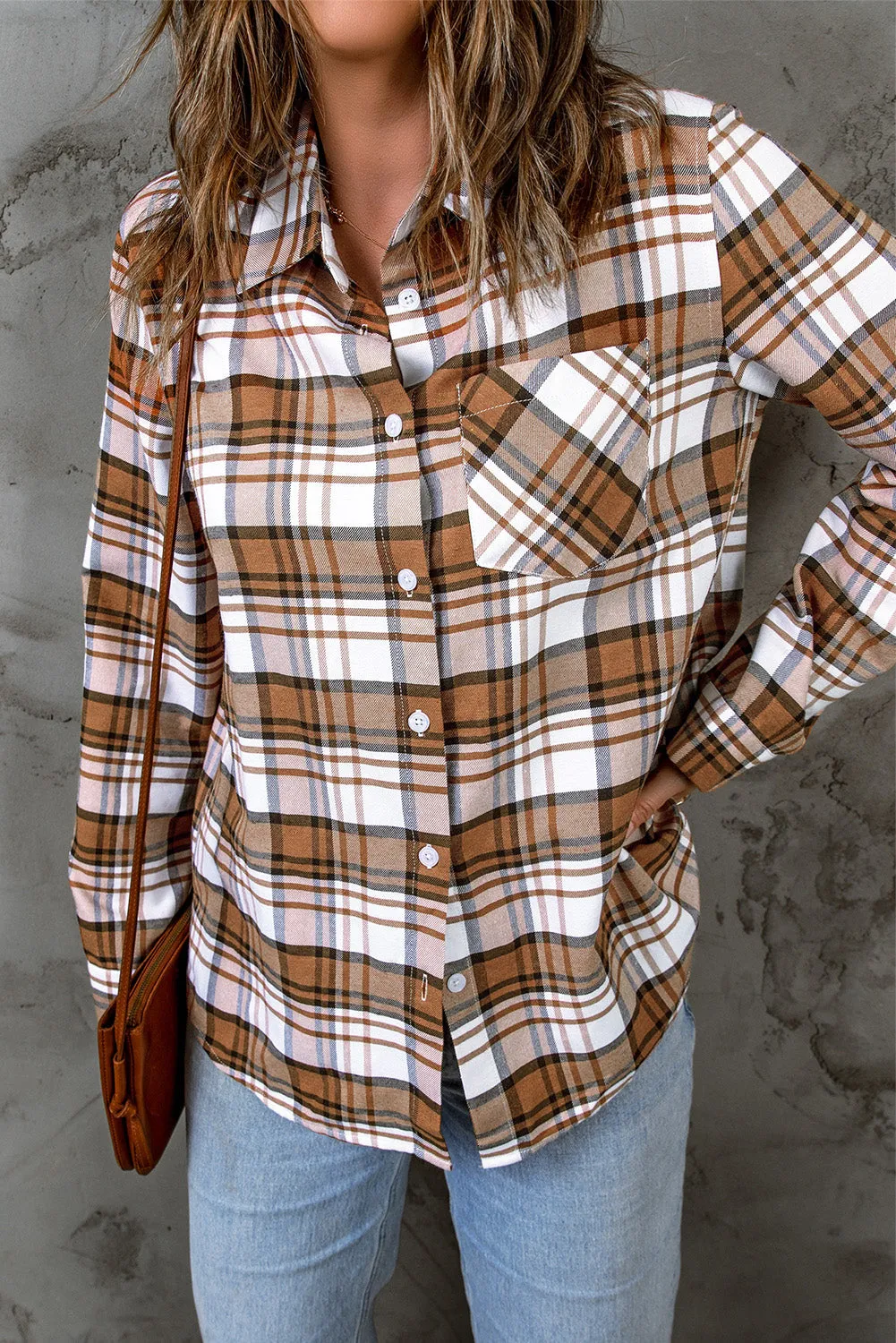 Plaid Button Up Long Sleeve Shirt sold by Charming Charlie product image thumbnail 2