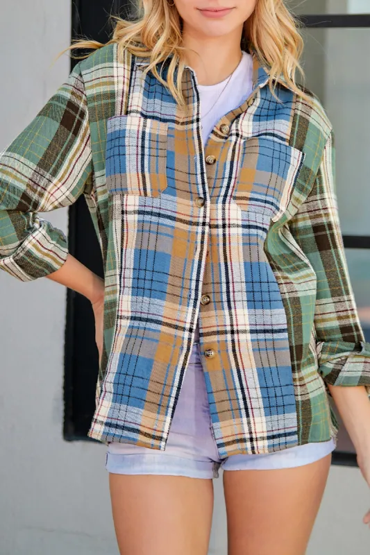 Plaid Button Up Long Sleeve Shirt sold by Charming Charlie