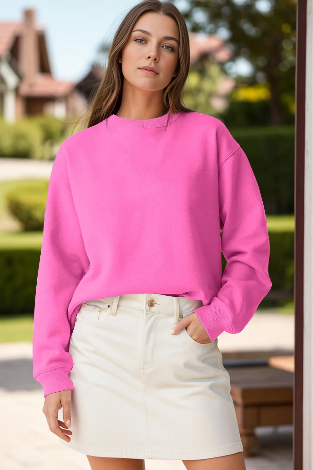 Round Neck Long Sleeve Sweatshirt sold by Charming Charlie product image thumbnail 5