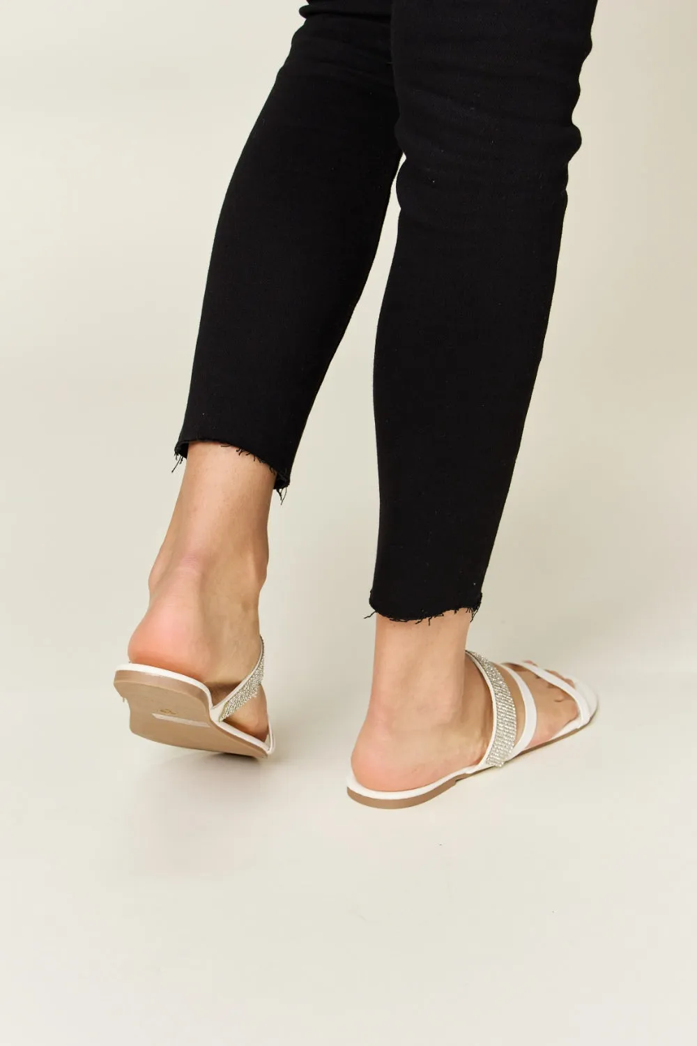 WILD DIVA Rhinestone Strappy Flat Sandals sold by Charming Charlie product image thumbnail 3