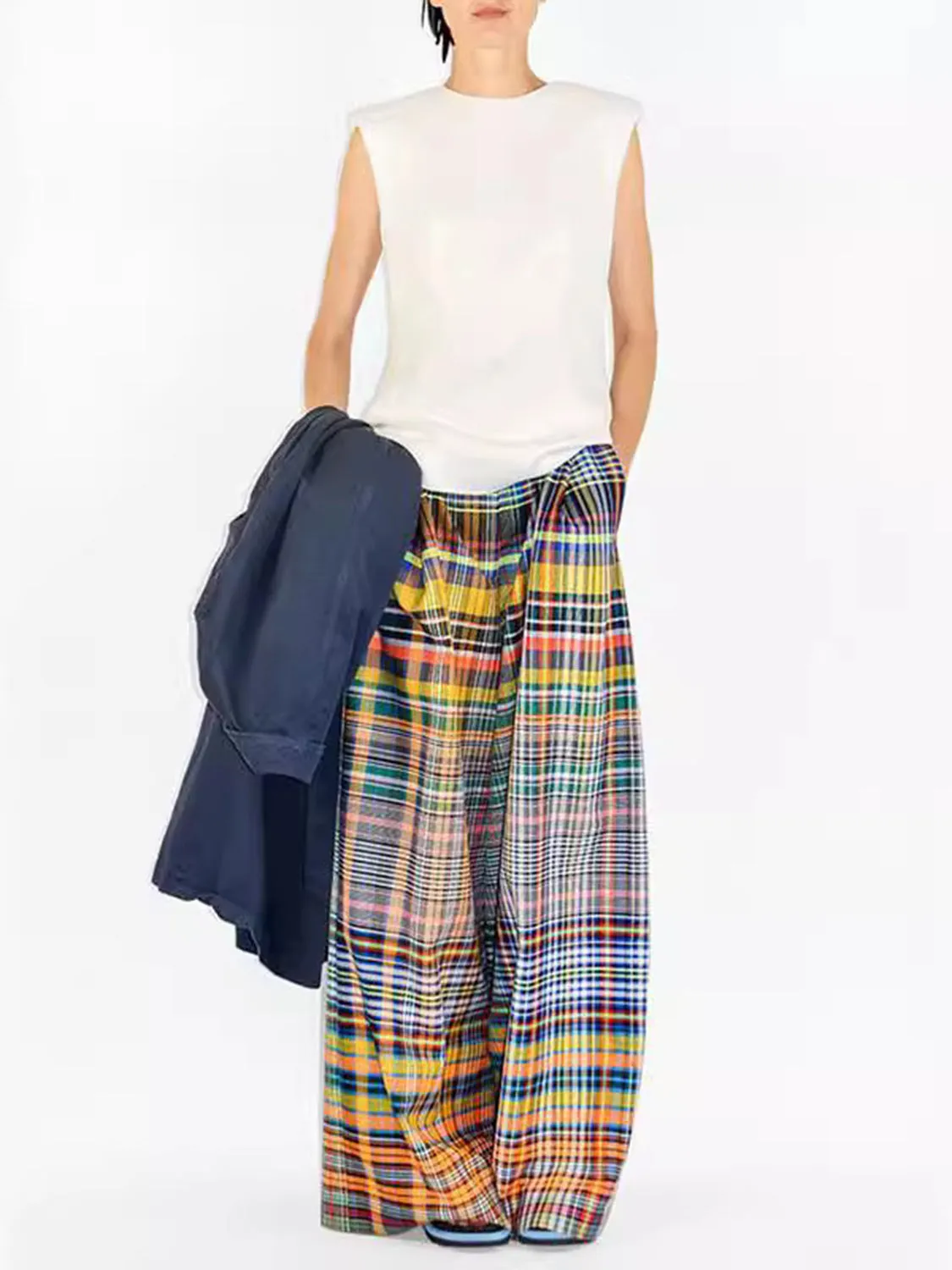 Full Size Plaid Wide Leg Pants sold by Charming Charlie product image thumbnail 2