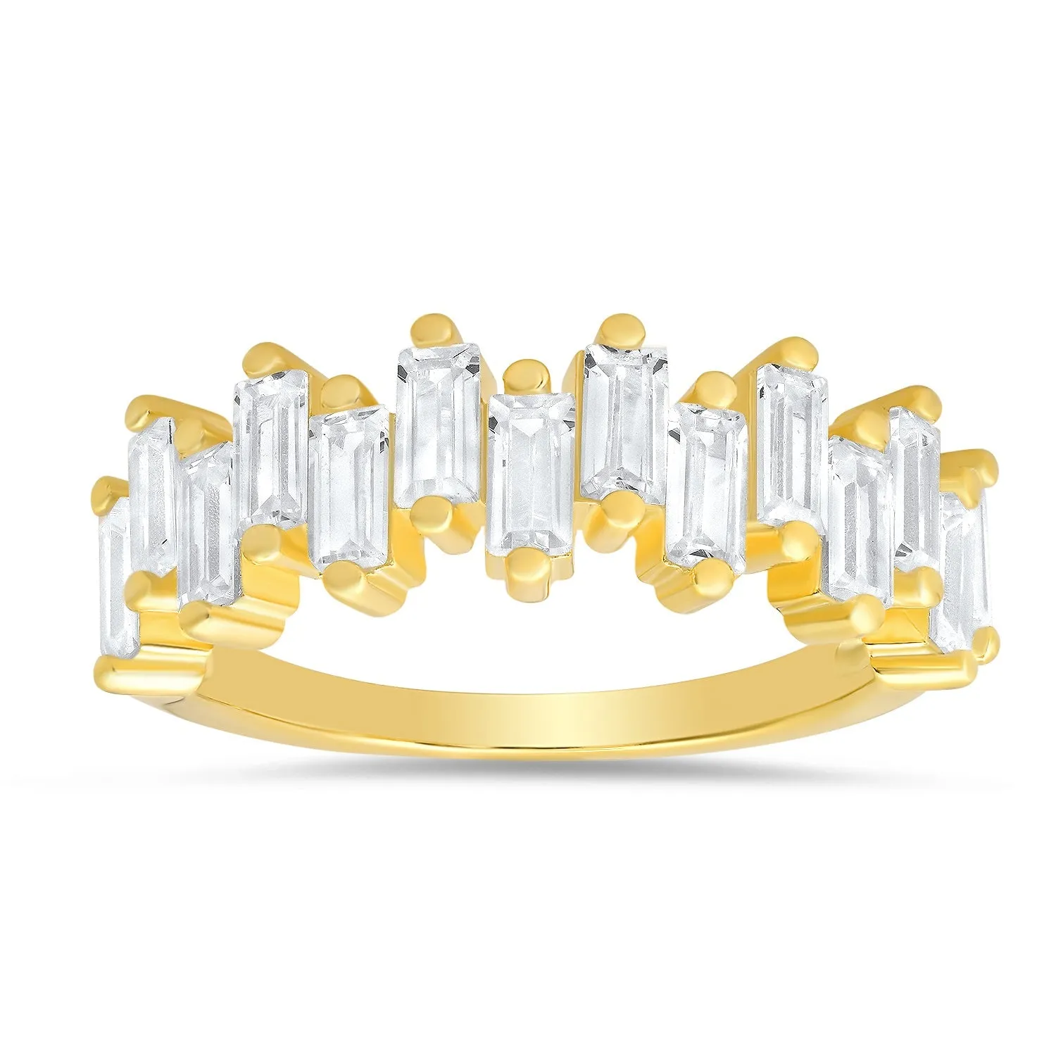 Abstract Baguette-cut CZ Ring sold by Charming Charlie product image thumbnail 2