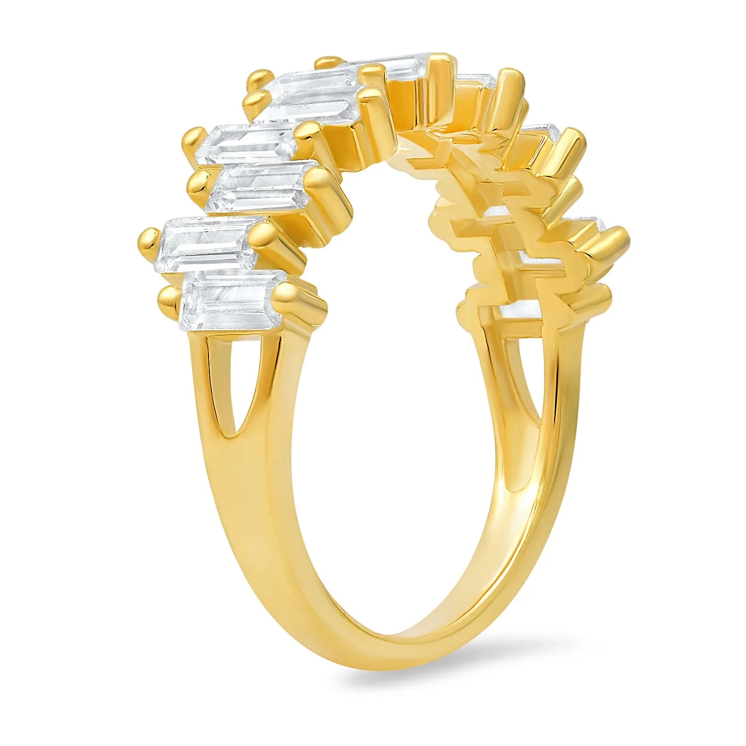 Abstract Baguette-cut CZ Ring sold by Charming Charlie product image thumbnail 4