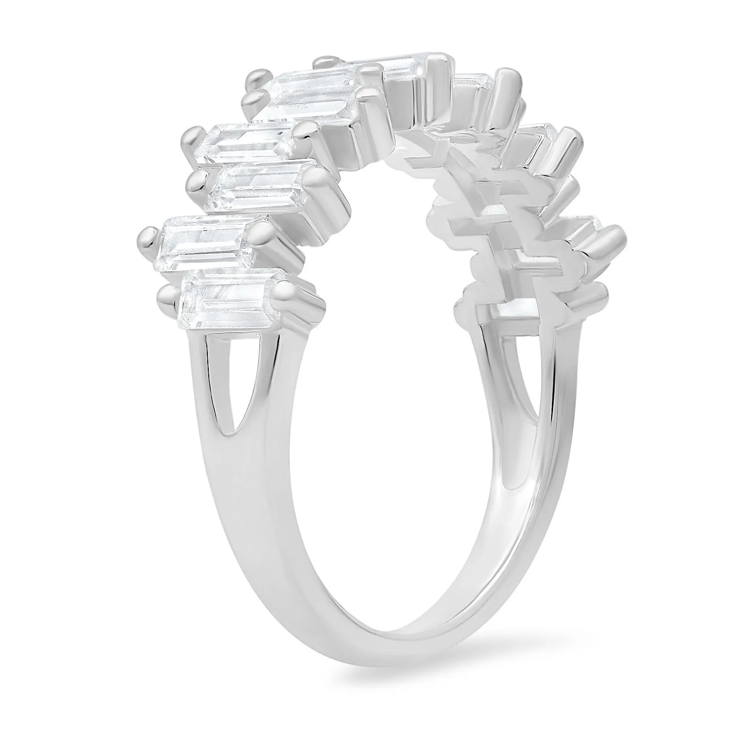 Abstract Baguette-cut CZ Ring sold by Charming Charlie product image thumbnail 3