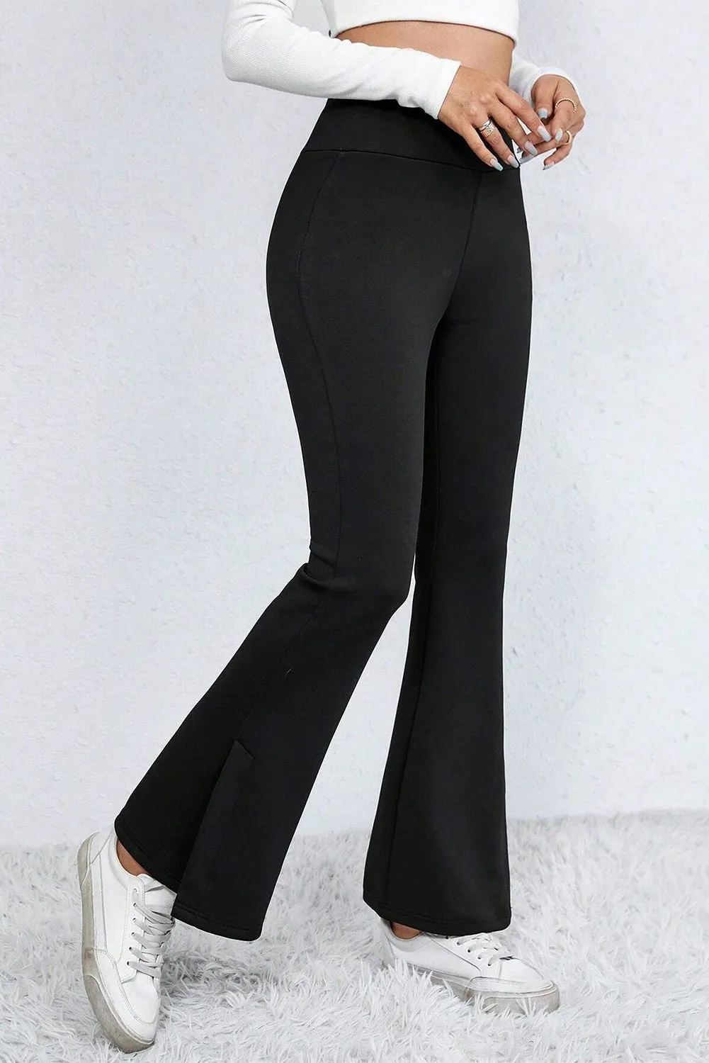 Slit High Waist Bootcut Pants sold by Charming Charlie product image thumbnail 3