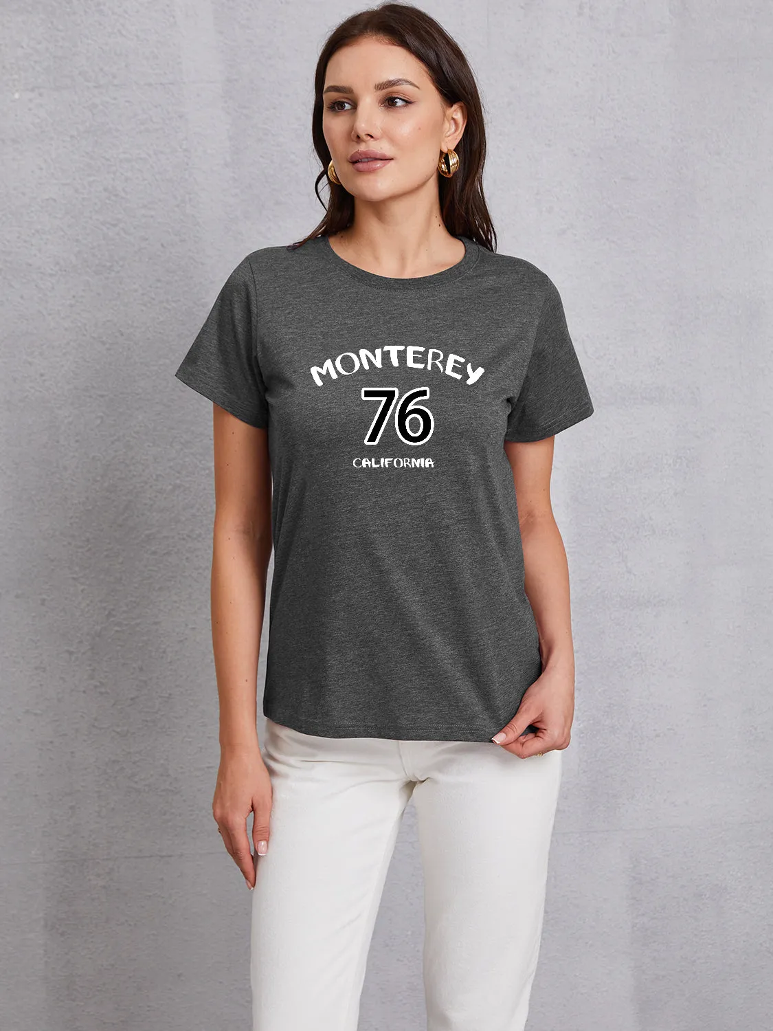 Letter Graphic Round Neck T-Shirt sold by Charming Charlie product image thumbnail 4