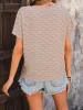 Eyelet Round Neck Short Sleeve T-Shirt sold by Charming Charlie