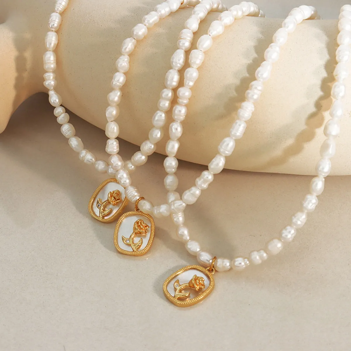 18K Gold-Plated Freshwater Pearl Necklace sold by Charming Charlie product image thumbnail 2