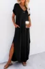 Slit Round Neck Short Sleeve Maxi Dress sold by Charming Charlie