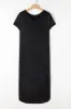 Slit Round Neck Short Sleeve Maxi Dress sold by Charming Charlie