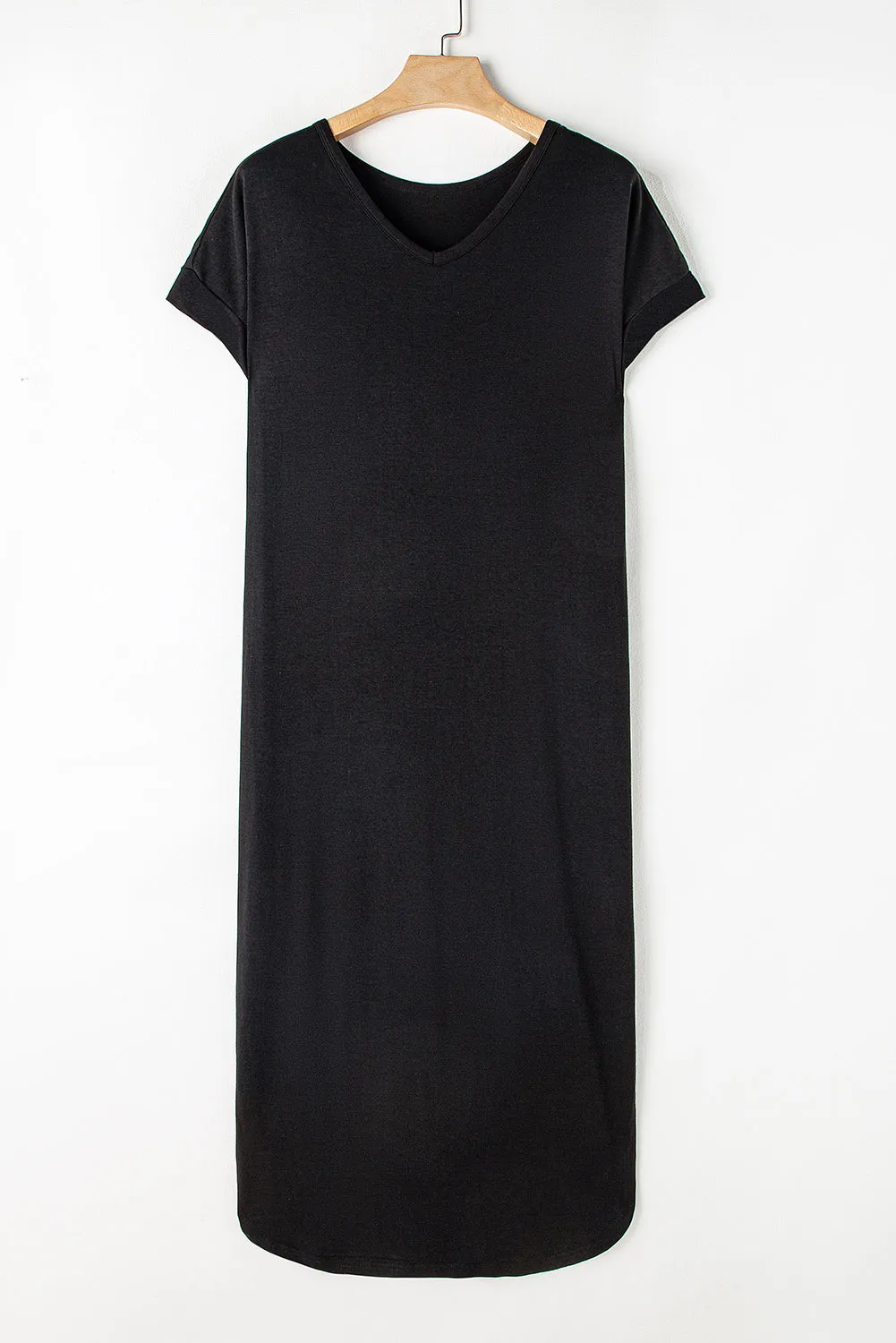 Slit Round Neck Short Sleeve Maxi Dress sold by Charming Charlie product image thumbnail 2