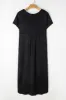 Slit Round Neck Short Sleeve Maxi Dress sold by Charming Charlie