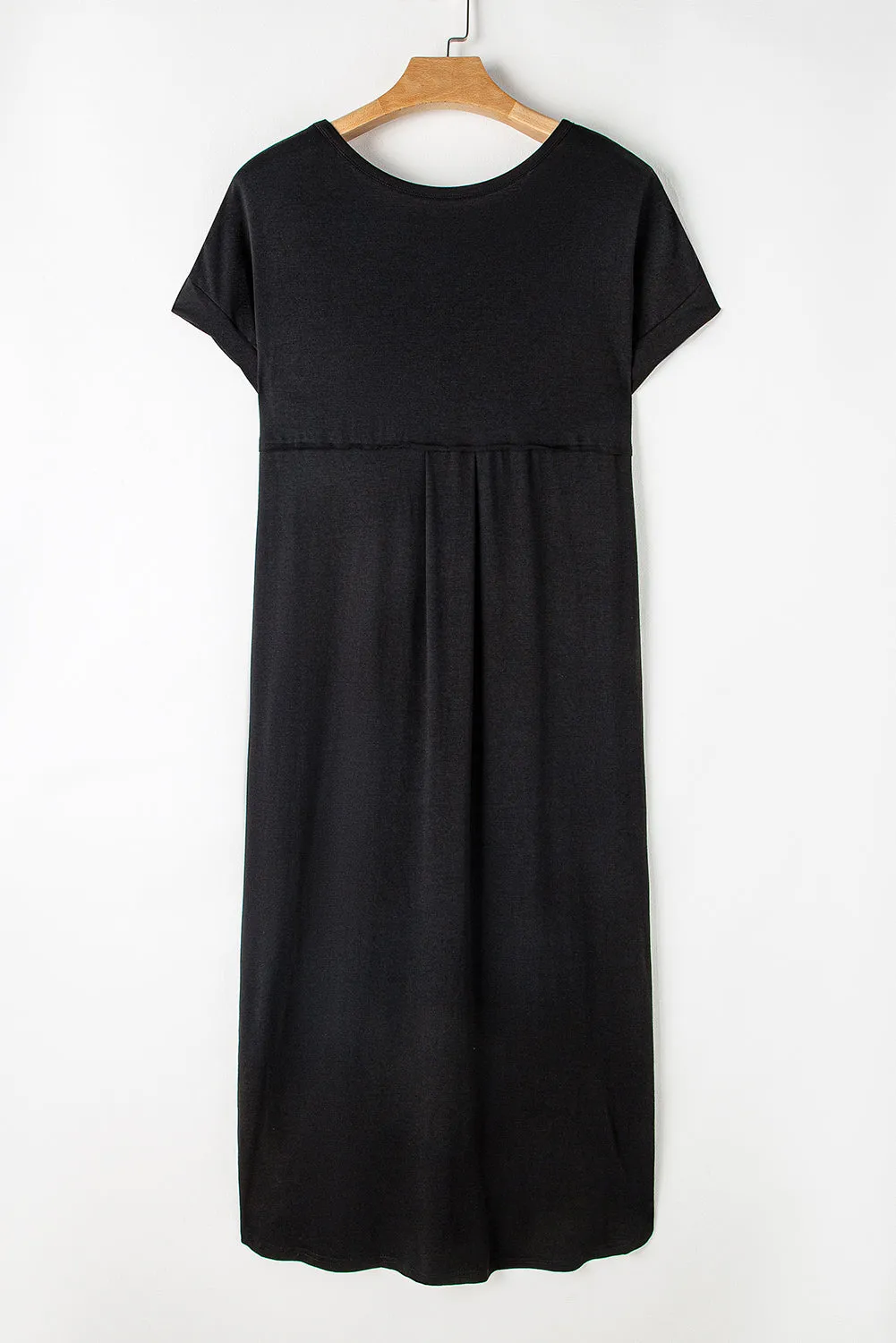 Slit Round Neck Short Sleeve Maxi Dress sold by Charming Charlie product image thumbnail 3