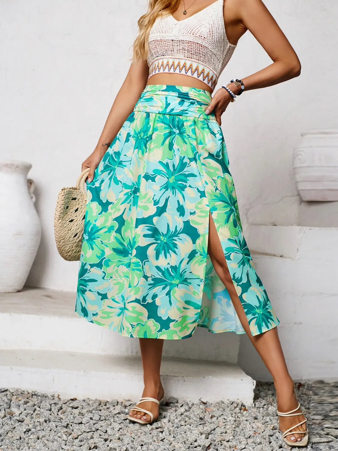 Slit Printed Midi Skirt sold by Charming Charlie product image thumbnail 4
